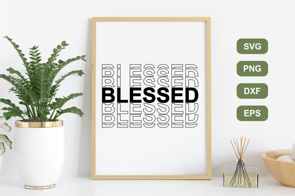 blessed svg png dxf eps
