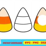 Candy Corn SVG Candy Corn Monogram SVG