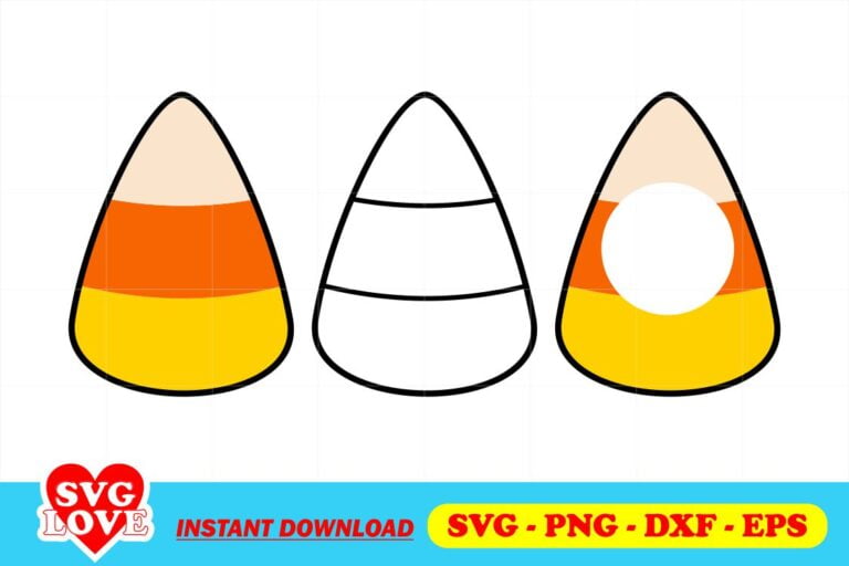 Candy Corn SVG Candy Corn Monogram SVG - Gravectory