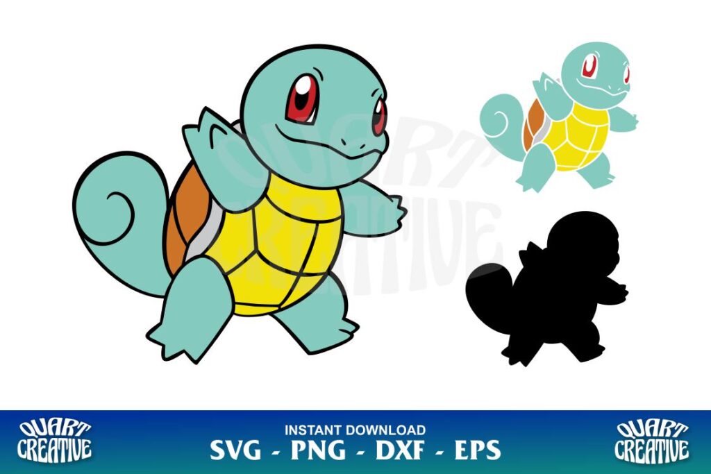 squirtle Pokemon SVG layered Squirtle Pokemon SVG Layered