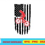 BMX American Flag SVG