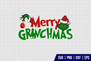 Merry Grinchmas Cake Topper SVG