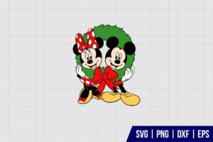 Mickey Minnie Christmas SVG