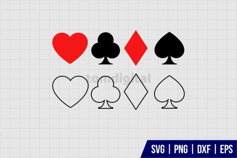 Playing Cards Suits SVG Bundle - Gravectory