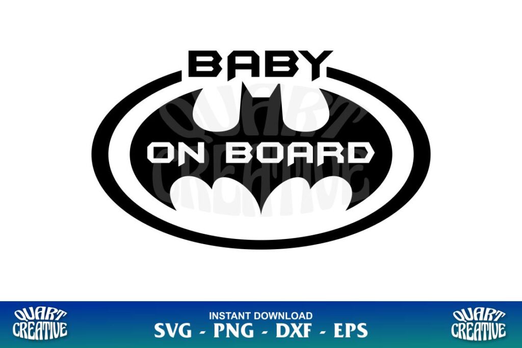 batman baby on board svg