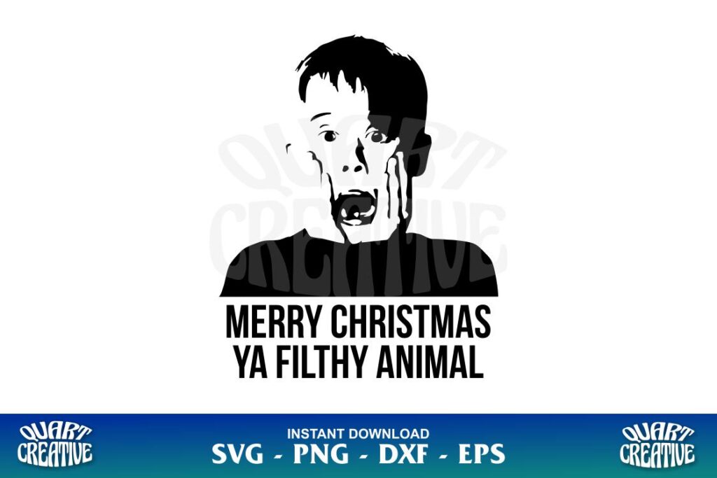 merry christmas ya filthy animal svg kevin home alone svg