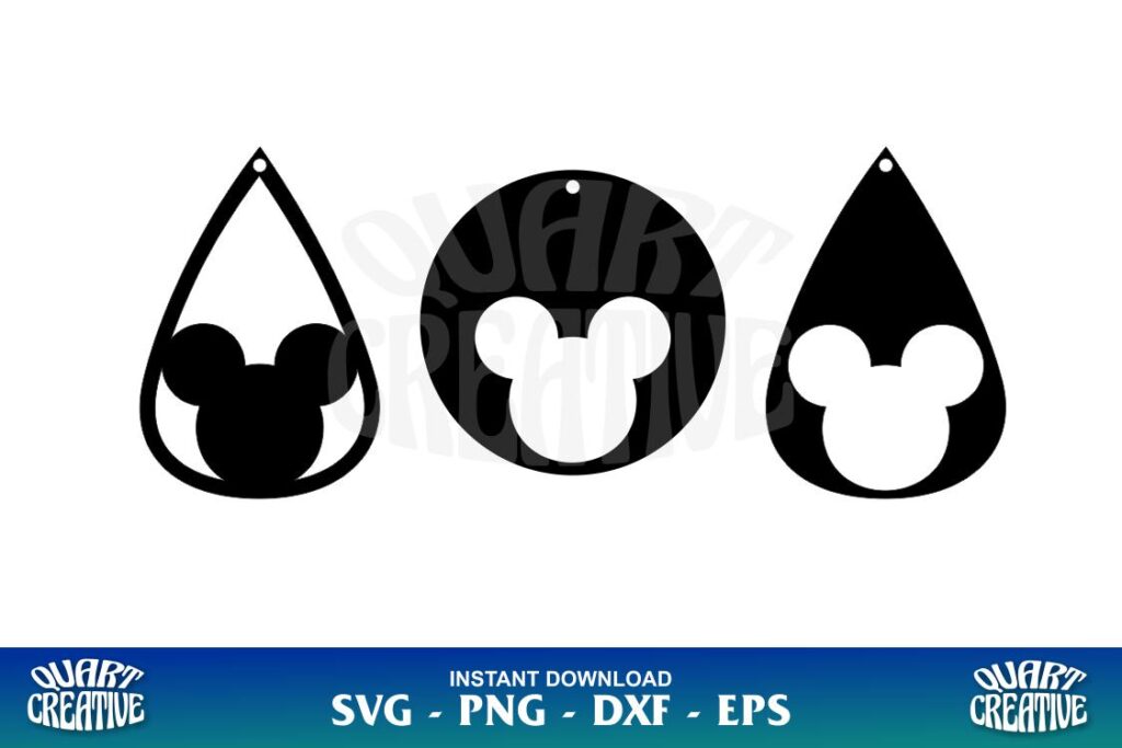 mickey mouse earring svg
