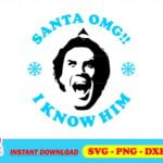 santa omg i know him svg