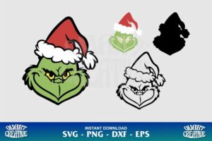 the grinch svg layered On Sale