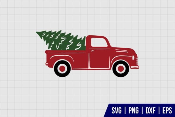 Christmas Pickup Truck SVG File - Gravectory