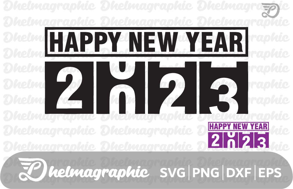 Happy New Year 2023 SVG