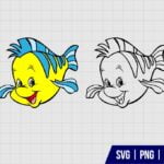 Little Mermaid Flounder SVG