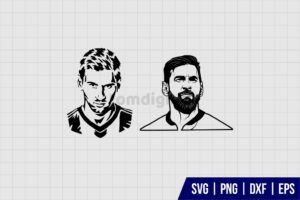 Messi Silhouette SVG