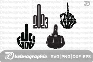 Middle Finger 2023 SVG