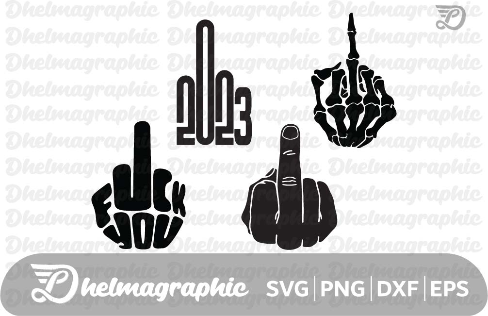 Middle Finger 2023 SVG
