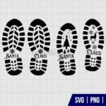 Santa Foot Print SVG Cut File