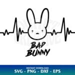 bad bunny heartbeat svg