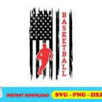 basketball american flag svg