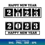 happy new year 2023 svg cricut