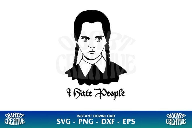 I Hate People SVG Wednesday Addams SVG - Gravectory