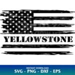 yellowstone american flag svg