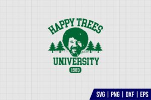 Bob Ross Happy Trees University 1893 SVG