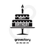 Happy Birthday Cake SVG Free