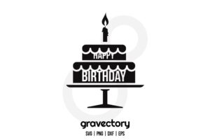 Happy Birthday Cake SVG Free