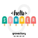 Hello Summer With Ice Cream SVG