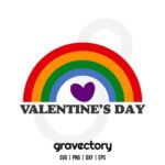 rainbow valentines day pride SVG