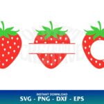 strawberry svg monogram