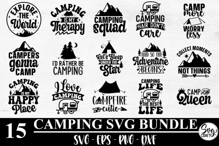 Camping SVG Bundle - Gravectory