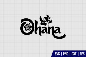 Stitch Ohana Lilo And Stitch SVG