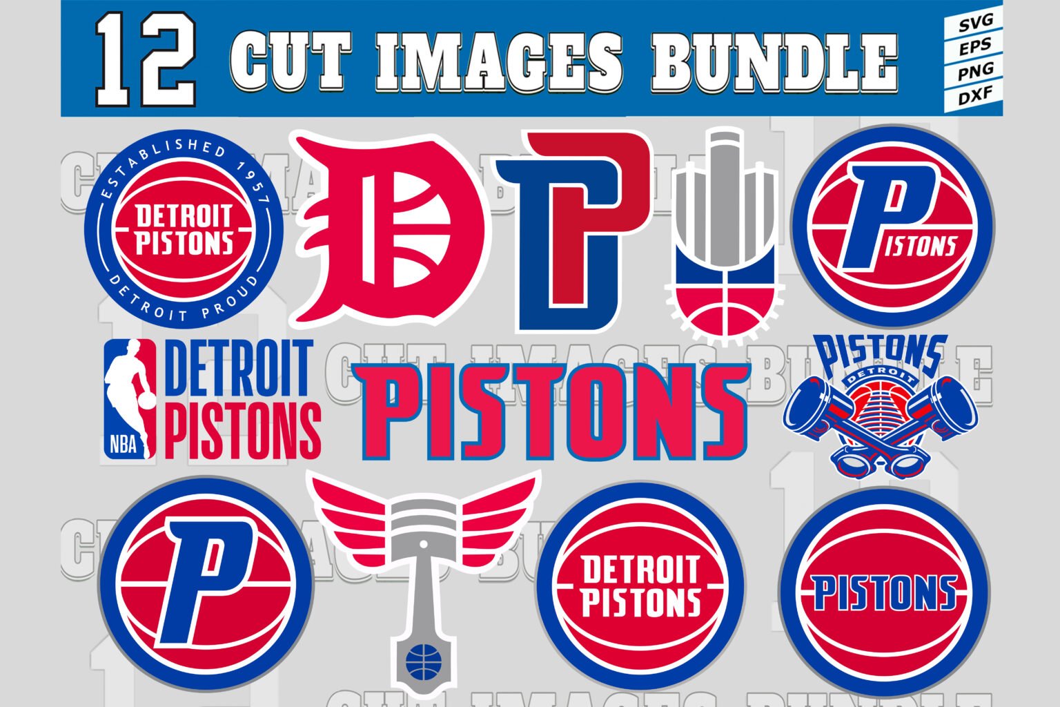 12 Styles NBA Detroit Pistons Svg, Detroit Pistons Svg, Detroit Pistons ...