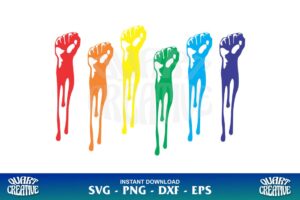Pride Rainbow Hand SVG Cricut