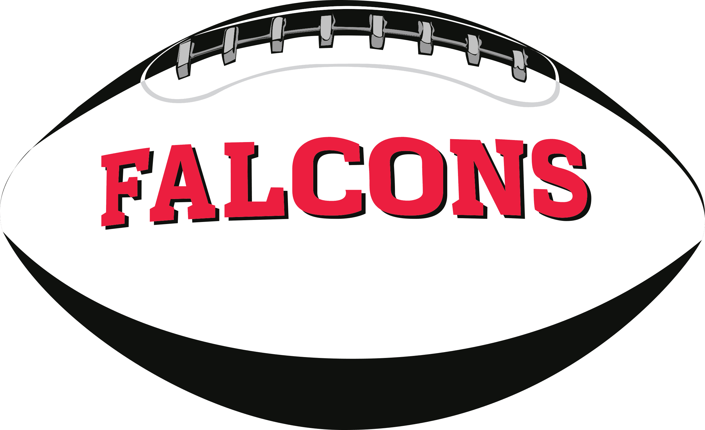 Atlanta Falcons. Silhouette of professional american football