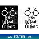 baby wizard on board svg