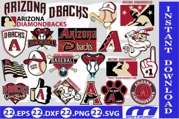 MLB Logo Arizona Diamond Backs, Arizona Diamond Backs SVG, Vector ...