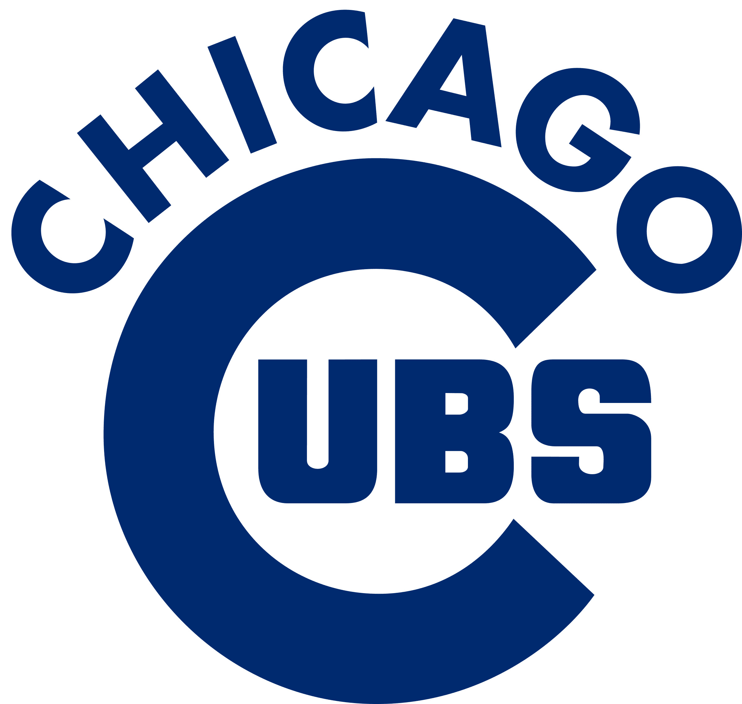 Download Chicago Cubs On Blue Background Wallpaper