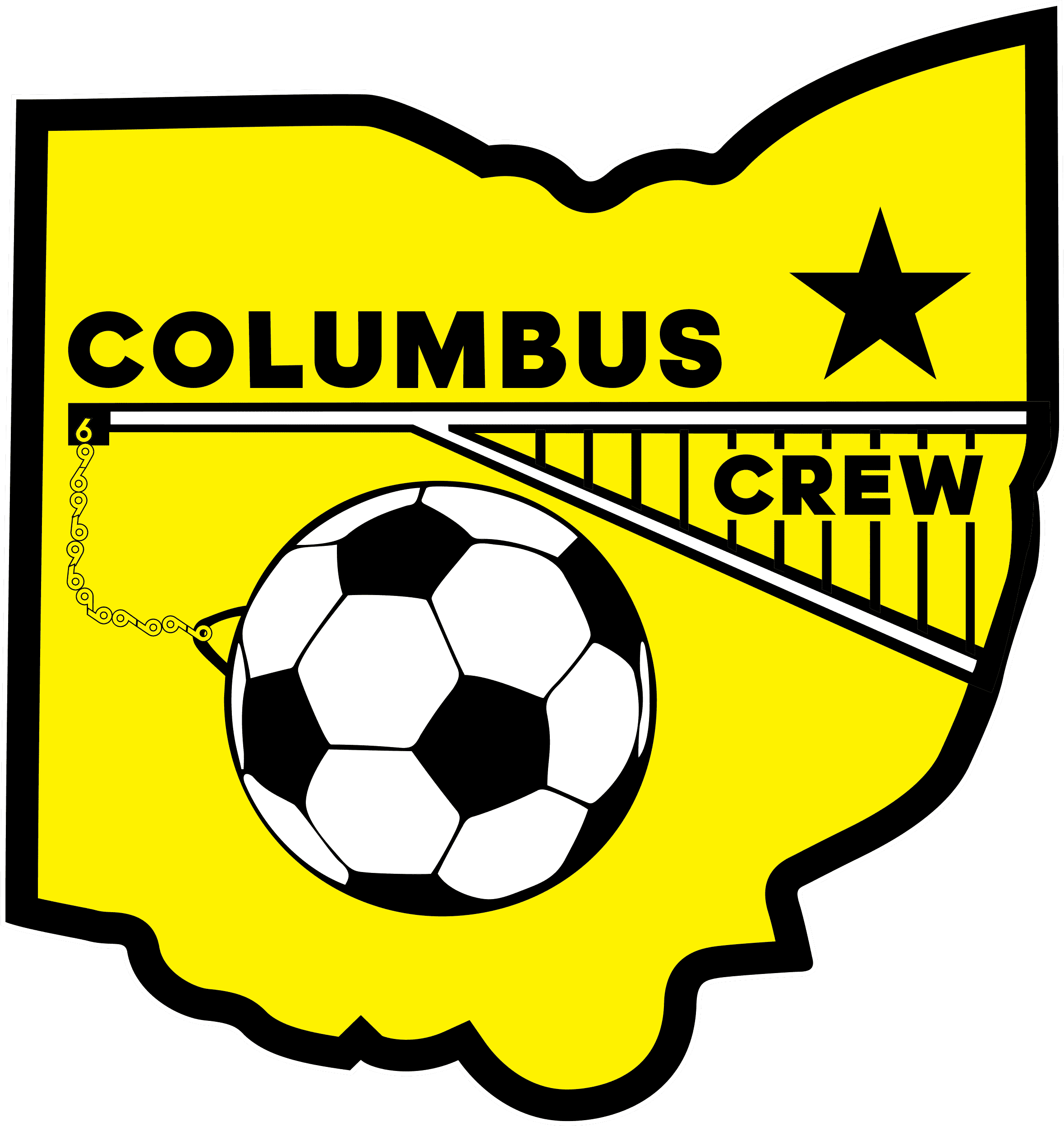 COLUMBUS CREW SC small jersey Ohio soccer club MLS logo 2-tone V-neck Open  Cup