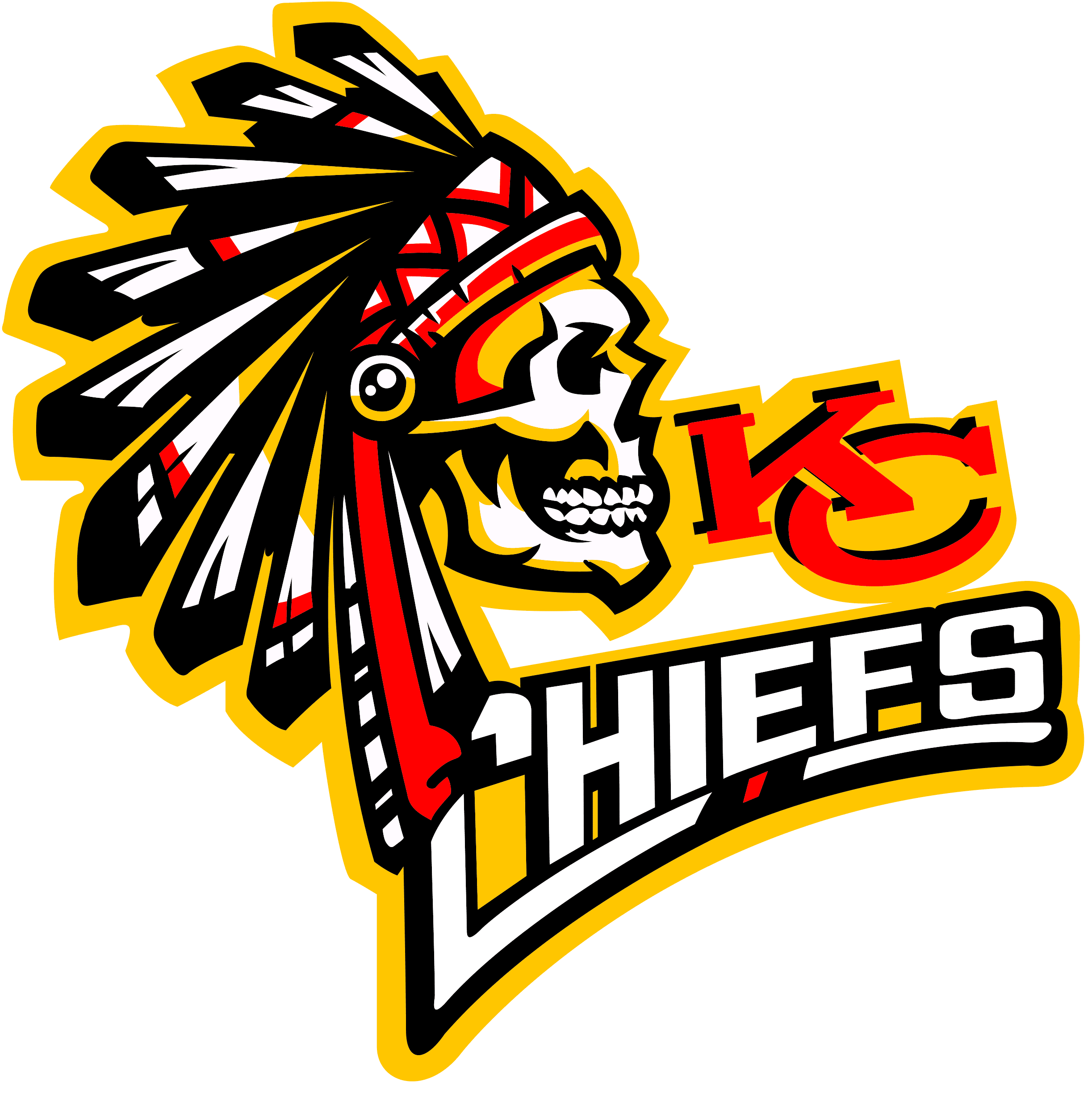 Kansas City Chieft Heart Svg, Sport Svg, Kansas City Chiefs Svg
