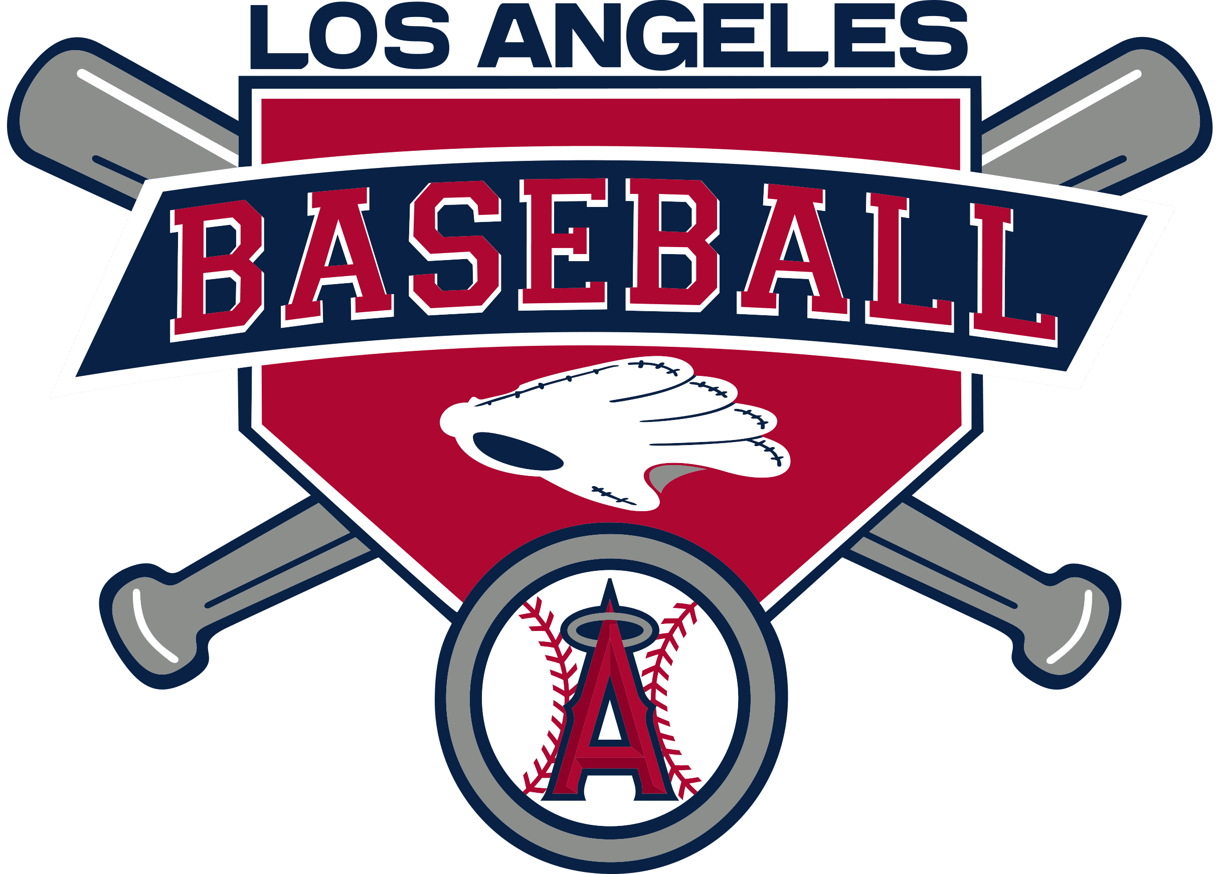 Los Angeles Angels Mlb Svg Cut Files Baseball Clipart Bundle