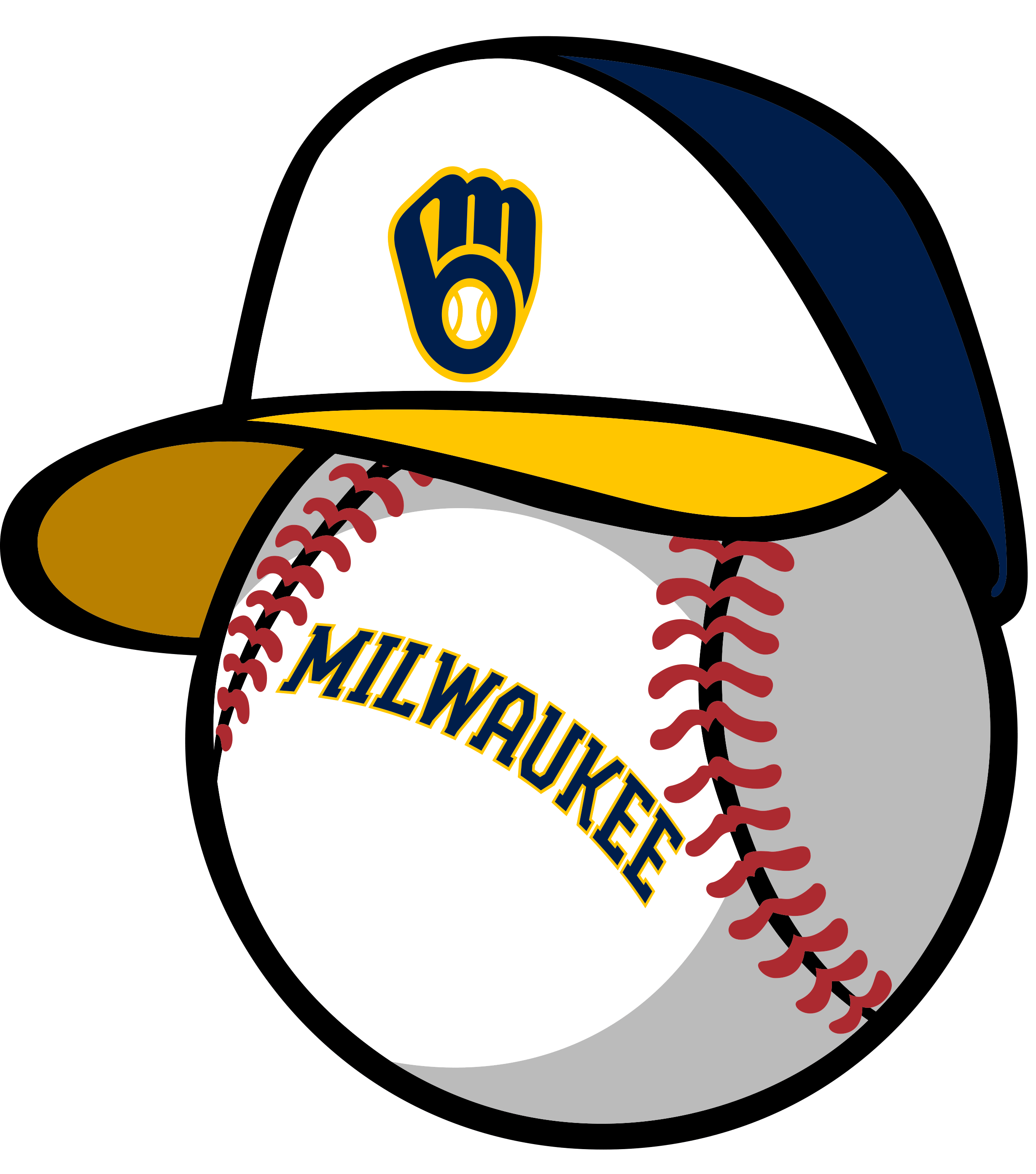Milwaukee Brewers Cap Logo SVG - Free Sports Logo Downloads