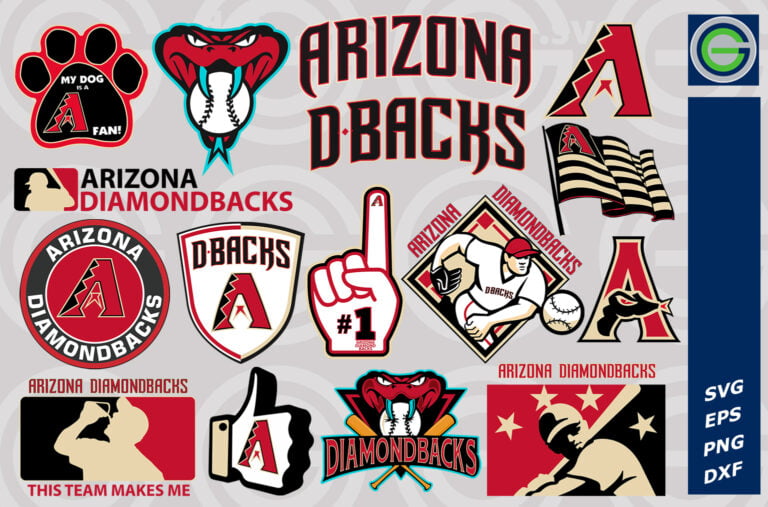 MLB Arizona Diamond Backs SVG, SVG Files For Silhouette, Arizona ...