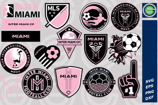 MLS Inter Miami CF SVG, SVG Files For Silhouette, Inter Miami CF Files ...