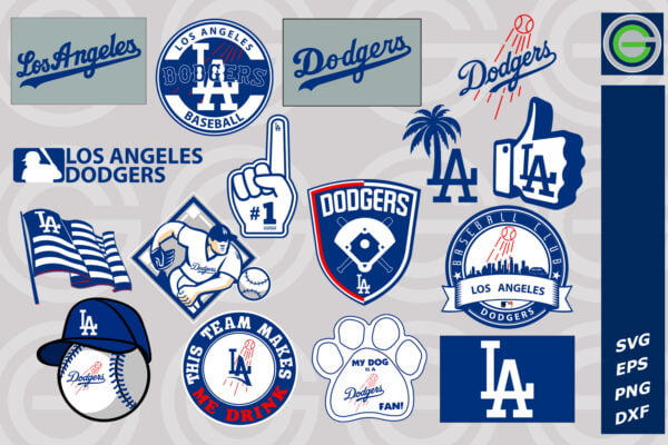 MLB Los Angeles Dodgers SVG, SVG Files For Silhouette, Los Angeles ...