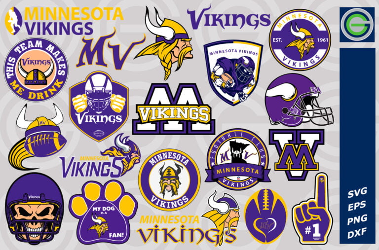 NFL Minnesota Vikings SVG, SVG Files For Silhouette, Minnesota Vikings ...