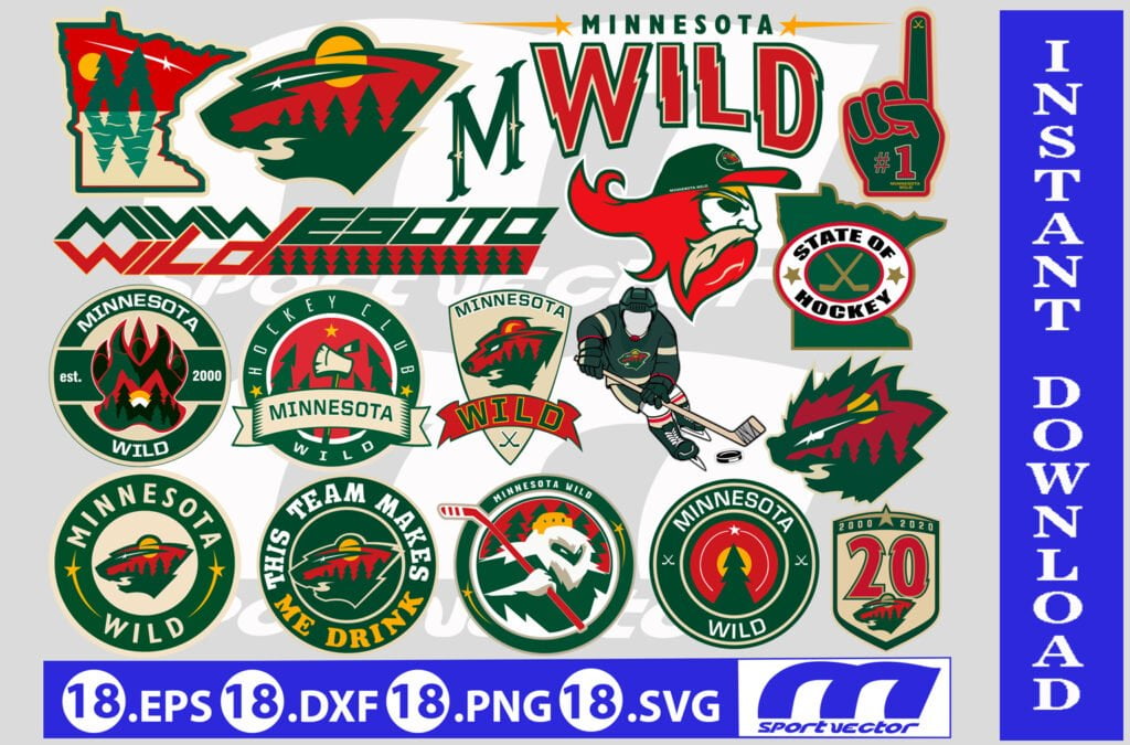 new banner gravectory minnesota wild NHL Minnesota Wild , Minnesota Wild SVG Vector, Minnesota Wild Clipart, Minnesota Wild Ice Hockey Kit SVG, DXF, PNG, EPS Instant download NHL-Files for silhouette, files for clipping.
