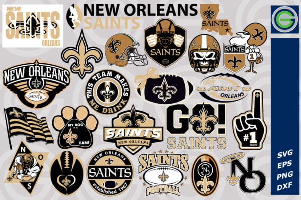 NFL New Orleans Saints SVG, SVG Files For Silhouette, New Orleans ...