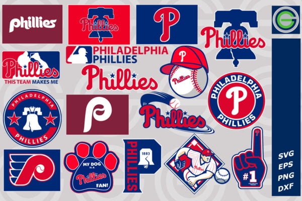 MLB Philadelphia Phillies SVG, SVG Files For Silhouette, Philadelphia ...